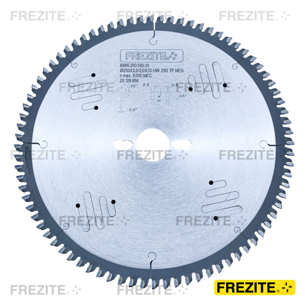 SERRA CIRC. P/ MDF/MDP E COMPENSADOS Ø250X2,8X30 Z=80 TF