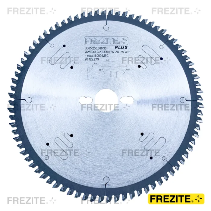 SERRA CIRC. LINHA PLUS P/ MDF/MDP Ø250X3,2X30 Z=80 40° ALTERNADA